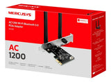 Adaptador PCIe Mercusys MA30E AC1200 - Wi-Fi Dual Band, Bluetooth 5.0, MU-MIMO, BRACKET LARGO - Gestion y Equipos (G&E)