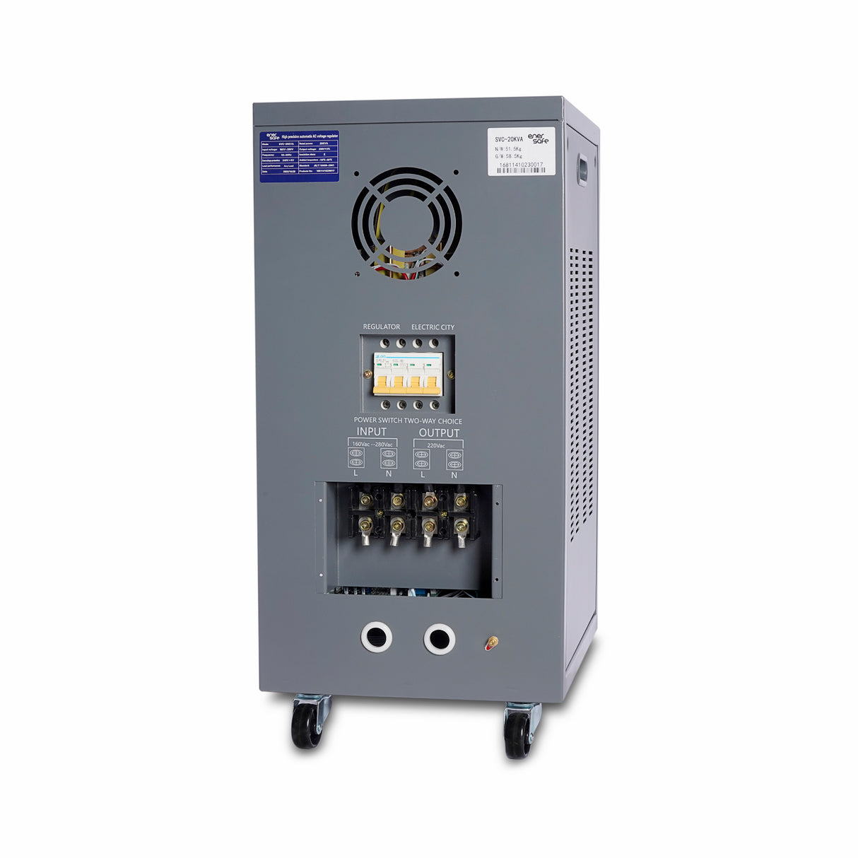 EVMONO10KVA Enersafe Estabilizador de Voltaje 10 kVA Monofasico