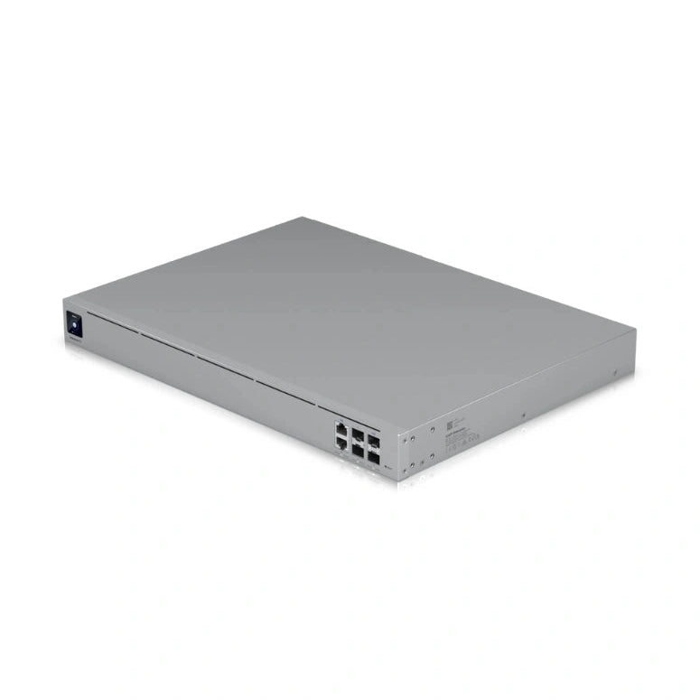 UniFi Firewall Multi-WAN (2) SFP28 (2) SFP+ 10GbE (2)2.5 GbE con UniFi Network App Req: (2)Cable Server 3200