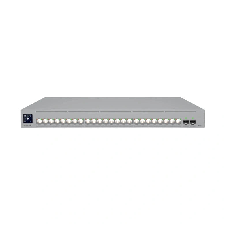 UniFi SWITCH 1200W 24Ports: (16) 10 GbE PoE+++ (8) 2.5 GbE PoE+++ (2)SFP28-25GbE L2/L3 Req: (2)Cable Server 3200