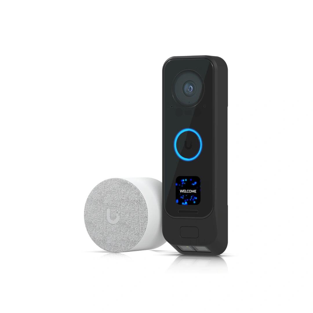 UniFi Protect Camera/Doorbell  Interior/Exterior –  Video Timbre Premium (Negro, HDR, AI, 2-way Audio, PoE Chime Included) Req: (2)U-PoE - Gestion y Equipos (G&E)