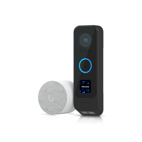 UniFi Protect Camera/Doorbell  Interior/Exterior –  Video Timbre Premium (Negro, HDR, AI, 2-way Audio, PoE Chime Included) Req: (2)U-PoE - Gestion y Equipos (G&E)