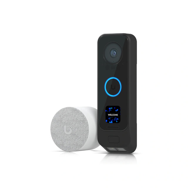 UniFi Protect Camera/Doorbell  Interior/Exterior –  Video Timbre Premium (Negro, HDR, AI, 2-way Audio, PoE Chime Included) Req: (2)U-PoE - Gestion y Equipos (G&E)
