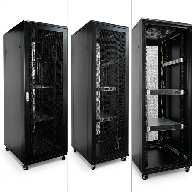 Rack de Piso EXELINK 42U (800x1200 mm) Microperforado – Capacidad 800 kg - Gestion y Equipos (G&E)