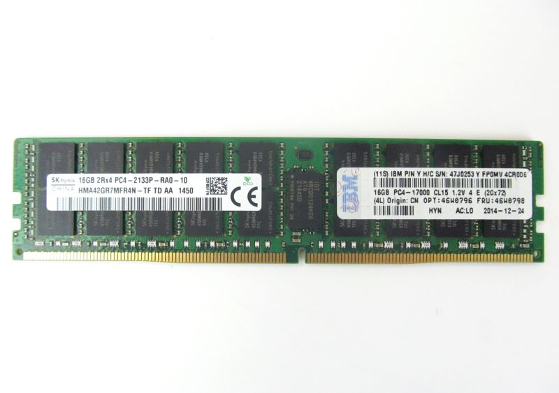 47J0253 IBM 16GB 2RX4 PC4-2133P ECC Memory (Reacondicionado)