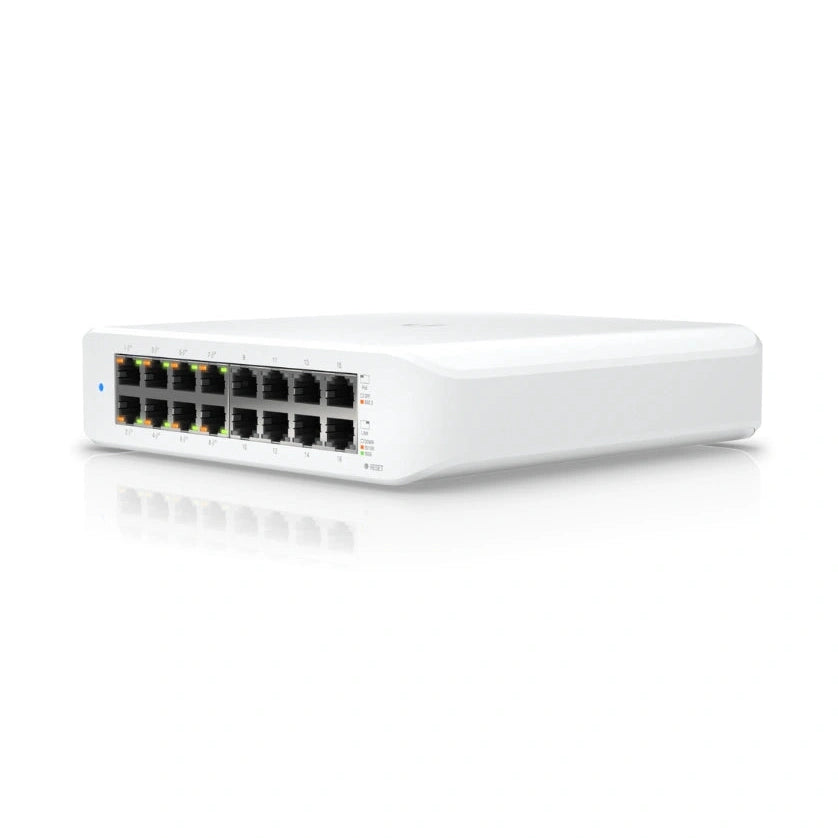 UniFi SWITCH 60W 16Ports: (8) GbE PoE+ (8) GbE Req: Cable Server 3200