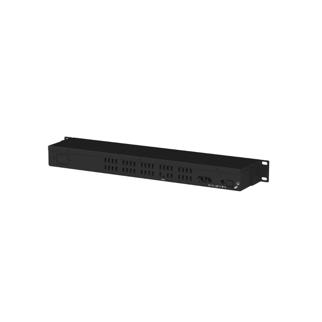 Router RB2011iL-RM en formato rack 1U, con puertos Ethernet y RouterOS. Ideal para administración de redes cableadas en gabinete técnico.