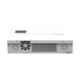 Switch/router con 8 Gigabit y 2 SFP+ 10G, RouterOS/SwOS y formato desktop. Agregación compacta con uplinks de alta velocidad.