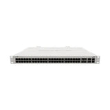 Switch Cloud Router 48 puertos Gigabit, 4 SFP+ 10G y 2 QSFP+ 40G. Equipo rack 1U con RouterOS para redes de alta densidad.