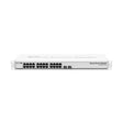 Switch Smart rack 1U con 24 puertos Gigabit y 2 SFP+ 10G, SwOS y PSU. Ideal para distribución de red en oficinas y racks.