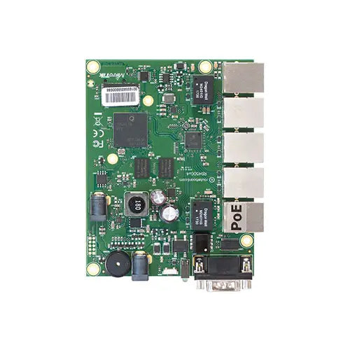 Placa router RB450Gx4 con CPU ARM quad-core, 1GB RAM, 5 puertos Gigabit y RouterOS L5. Ideal para integradores y gabinetes personalizados. - Gestion y Equipos (G&E)