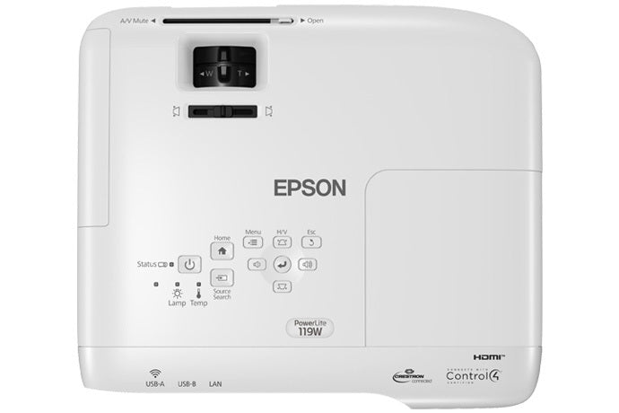Proyector Epson PowerLite 119W H985A (1.280 x 800) 4.000 Lumenes 16.000:1 (Reacondicionado) - Gestion y Equipos (G&E)