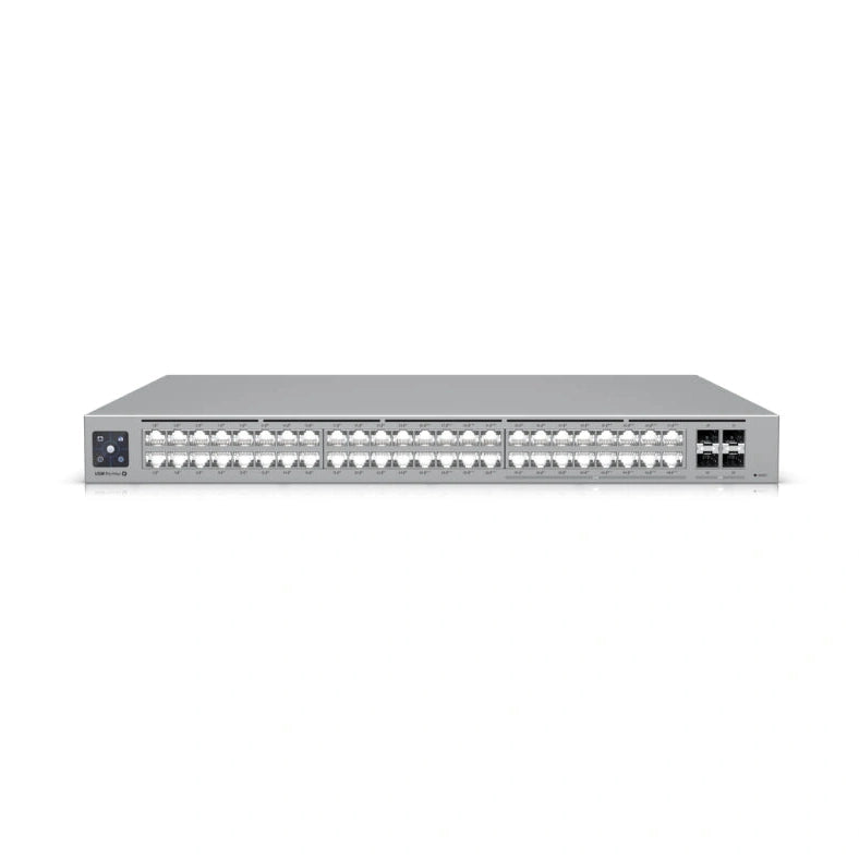UniFi SWITCH 720W 48Ports:(24) GbE PoE+ (8)2.5 GbE PoE++ (8)2.5GbE PoE+ (8) GbE PoE++ (4) SFP+ 10 GbE L2/L3 Req: Cable Server 3200