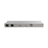 RouterBOARD 1100AHx4 con CPU ARM de 4 núcleos, 13 puertos Gigabit, RouterOS L6 y doble fuente. Router rack 1U para redes empresariales.