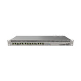 RouterBOARD 1100AHx4 con CPU ARM de 4 núcleos, 13 puertos Gigabit, RouterOS L6 y doble fuente. Router rack 1U para redes empresariales.