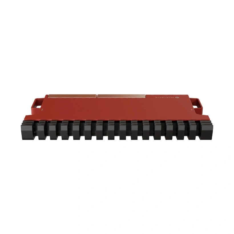 Router L009UiGS-RM con 8 puertos Gigabit, SFP 2.5G, USB, 512MB RAM, RouterOS L5 y formato desktop/rack 1U para redes profesionales.
