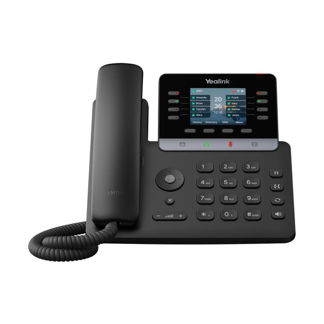 Yealink Teléfono IP empresarial con audio HD y múltiples líneas.