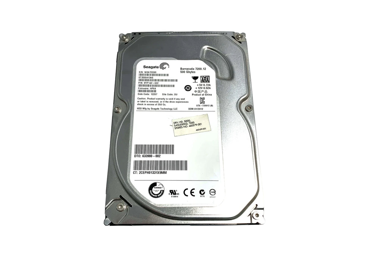 ST3500413AS Seagate 500GB 7.2K 3.5 6G HDD - Gestion y Equipos (G&E)