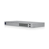 UniFi SWITCH 60W 16Ports: (8) GbE PoE+(8) GbE (2)SFP-GbE Req: Cable Server 3200