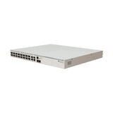 Switch rack 1U con 16 puertos QSFP28 100G y 4 SFP28 25G. CPU quad-core, RouterOS y doble PSU hot-swap para núcleo de red.
