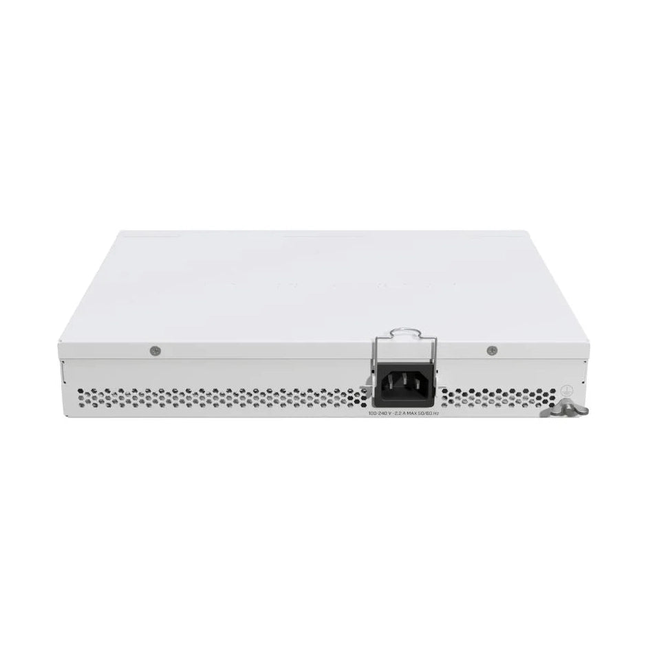 Switch Smart PoE con 8 puertos Gigabit 802.3af/at y 2 SFP+ 10G, SwOS y PSU. Para cámaras, APs y redes empresariales.