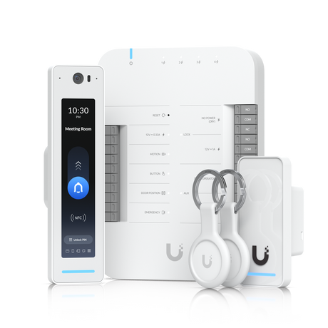 UniFi Access G3 Starter Kit Pro – 1-Door Kit (G3 Reader Pro + G3 Reader, Door Hub, 2 Keyfobs, Touch Pass, 5PoE) Req: PoE++ - Gestion y Equipos (G&E)