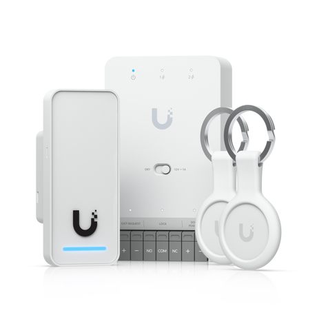 UniFi Access G2 Starter Kit – Single Door Access Kit (1 Hub 2 PoE+, 1 G3 Reader, 2Keyfobs ) Req: U-PoE++ - Gestion y Equipos (G&E)