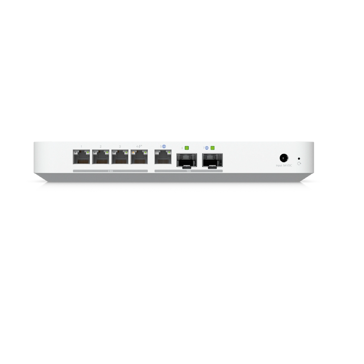 UniFi Firewall Multi-WAN (4)2.5 GbE PoE+ (1)10GbE WAN (2) SFP+10GbE Req: Cable Trebol-C5 modelo 1163