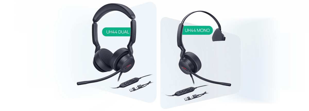 Audífonos profesionales con conexión USB-C/USB-A, doble micrófono con cancelación de ruido, audio HD y control en línea para llamadas claras en plataformas de comunicación unificada - Gestion y Equipos (G&E)