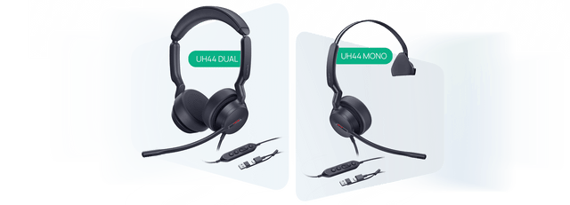 Audífonos profesionales con conexión USB-C/USB-A, doble micrófono con cancelación de ruido, audio HD y control en línea para llamadas claras en plataformas de comunicación unificada - Gestion y Equipos (G&E)