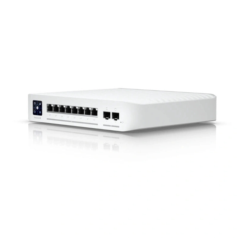 UniFi SWITCH 150W 8Ports: (8) 2.5 GbE PoE+ (2)SFP+-10 GbE L2/L3 Req: Cable Server 3200