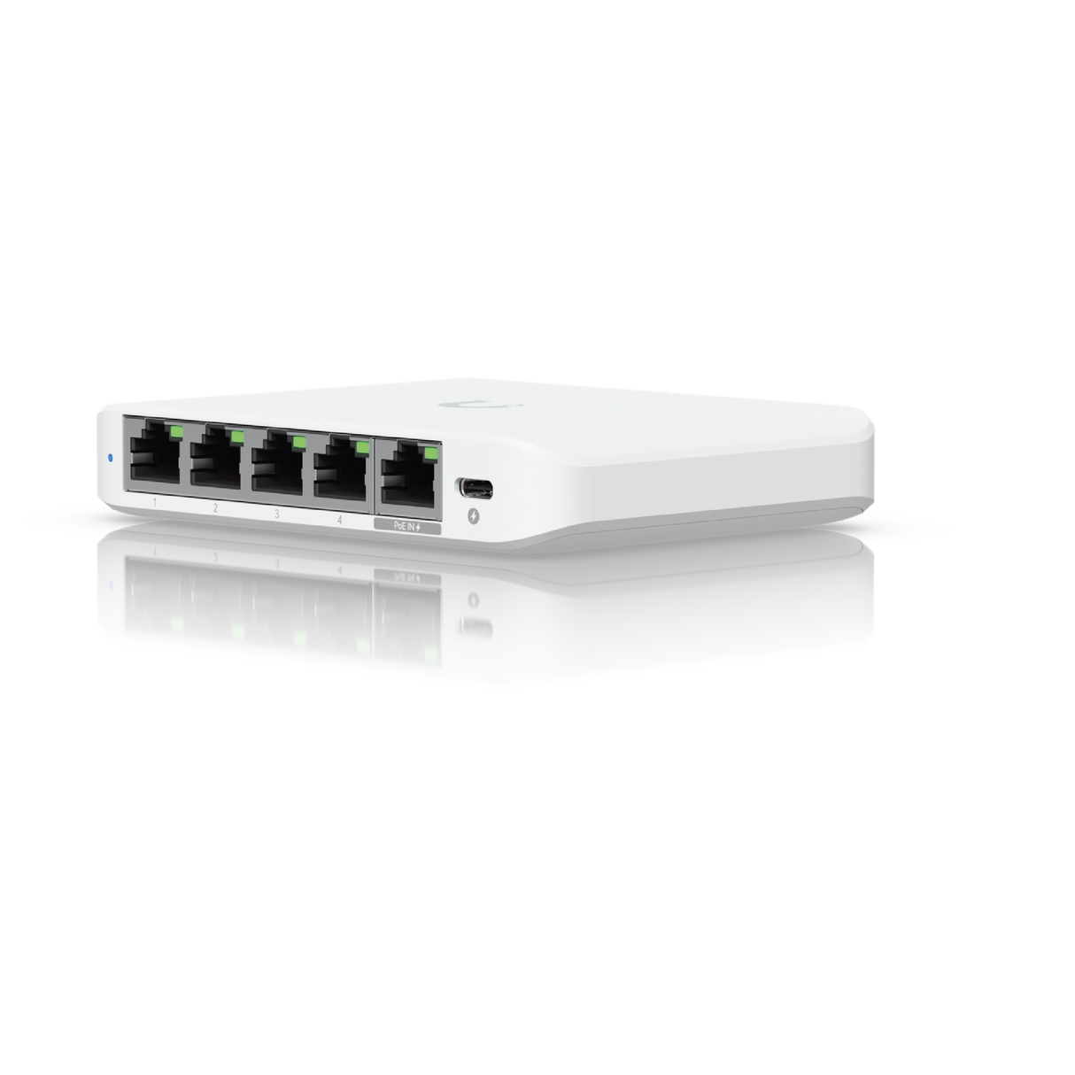 UniFi SWITCH 5Ports: (1)2.5 GbE PoE+ INPUT GbE (4)2.5 GbE Req: Adapt americano
