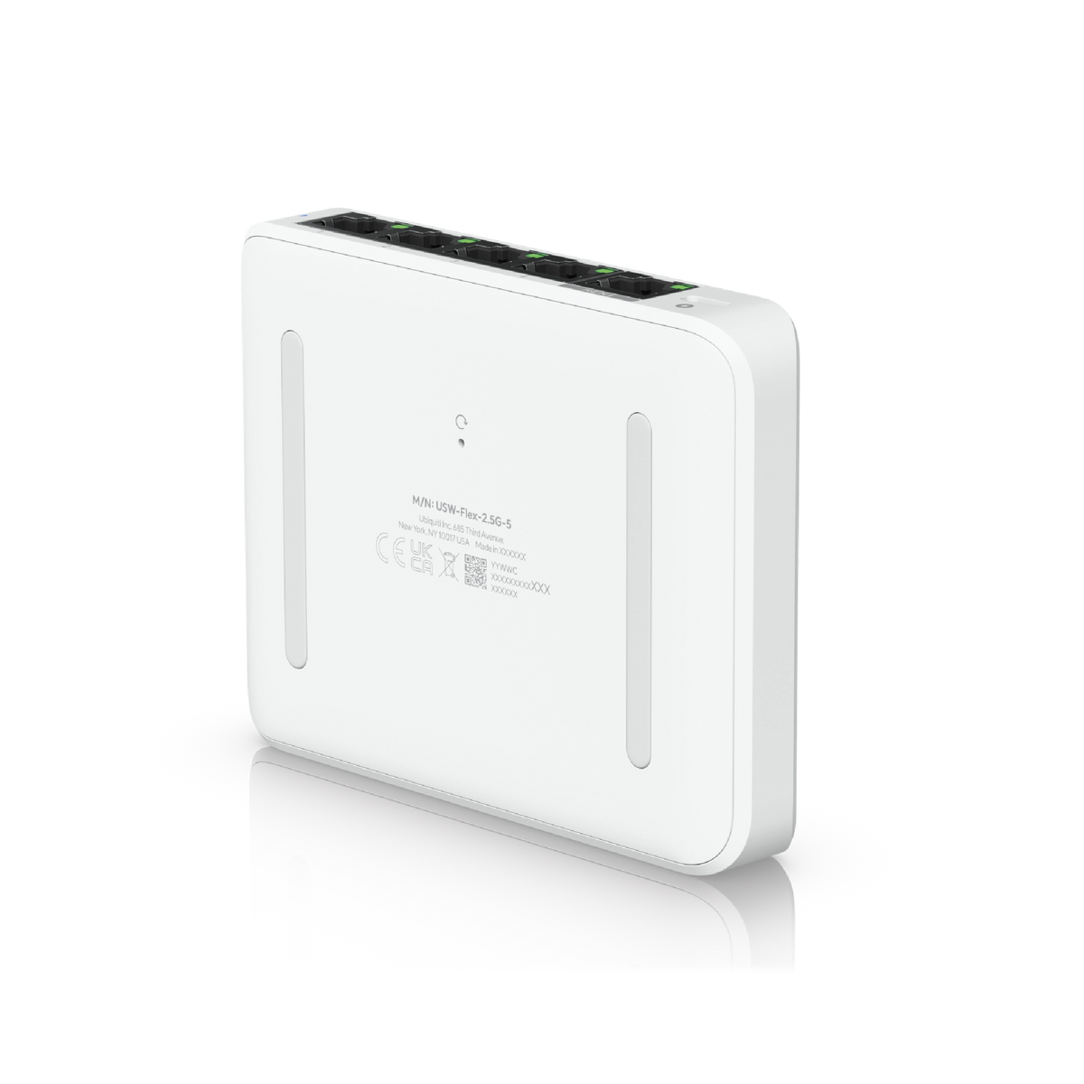 UniFi SWITCH 5Ports: (1)2.5 GbE PoE+ INPUT GbE (4)2.5 GbE Req: Adapt americano