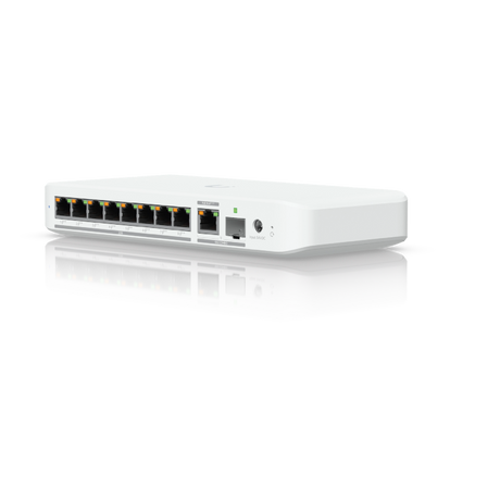 UniFi SWITCH 210W 9Ports: (8)2.5 GbE Poe++ (1)10 GbE PoE+++ INPUT (1)SFP+ Req: UACC-Adapter-AC-210W