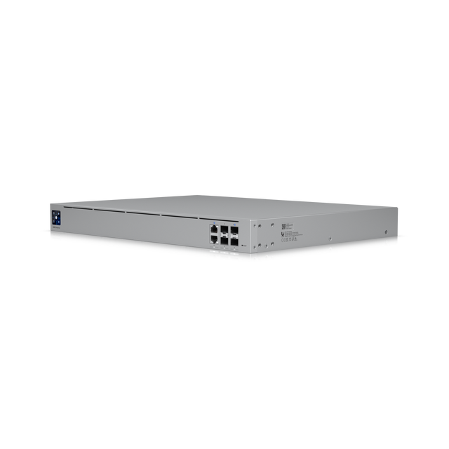 UniFi Advance Hosting Gateway  – 1U rack, 5 WAN ports (25G SFP28 + 2.5GbE RJ45), 12.5?Gbps IPS/IDS, 1M sessions, VPN/SD-WAN, dual hot-swappable PSUs, 16?GB RAM, 18-core ARM, Req: 2 Cable Server 3200 - Gestion y Equipos (G&E)