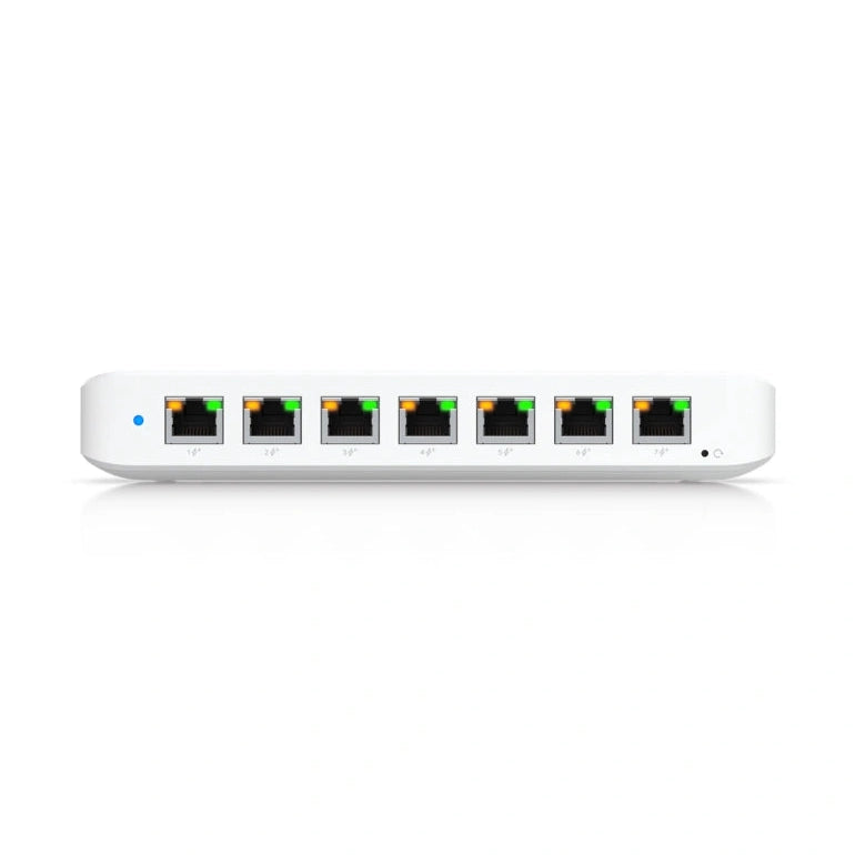 UniFi SWITCH 210W 8Ports: (7)GbE PoE+ (1)GbE PoE++ Input Req: Cable Server 3200
