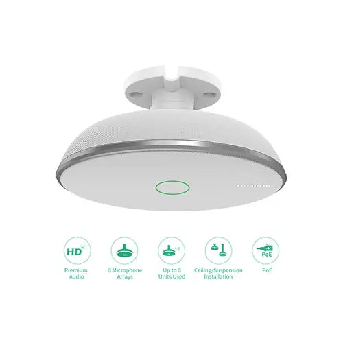 Yealink Micrófono de techo inteligente para reuniones híbridas. - Gestion y Equipos (G&E)