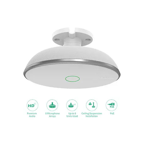 Yealink Micrófono de techo inteligente para reuniones híbridas. - Gestion y Equipos (G&E)