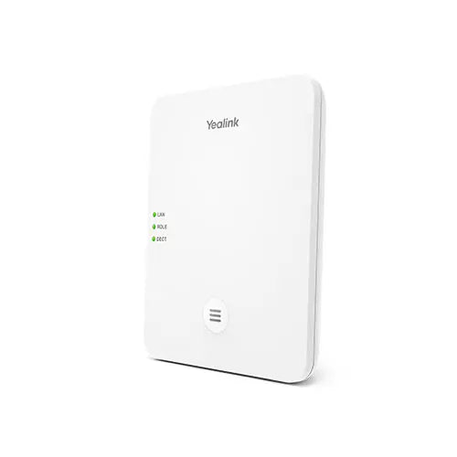 Estación base DECT IP multicelda diseñada para ampliar la cobertura inalámbrica en empresas, con roaming sin cortes y soporte para hasta 100 teléfonos y 100 llamadas simultáneas.