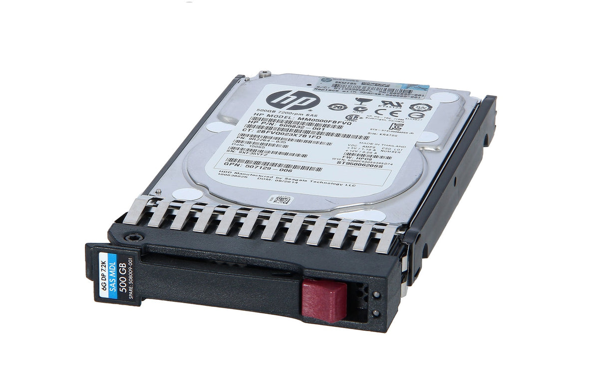 507610-B21 HP 500GB 6G 7.2K 2.5 SAS HDD 508009-001