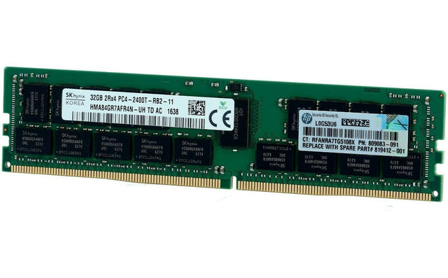 819412-001 HP 32-GB (1 x 32GB) Dual Rank x4 DDR4-2400  805351-B21 - Gestion y Equipos (G&E)