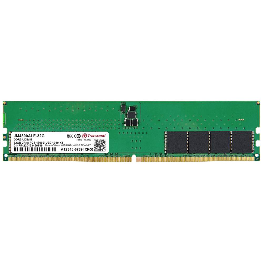Memoria RAM 32GB DDR5 4800 UDIMM 2Rx8 2Gx8 CL40 1.1V