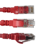 LINKMADE 1MT CAT6A U/FTP ROJO LSZH CABLE PATCH INYECTADO MULTIFILAR