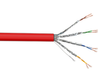 LINKMADE 1MT CAT6A U/FTP ROJO LSZH CABLE PATCH INYECTADO MULTIFILAR