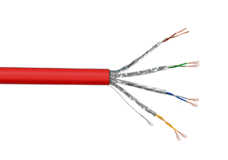 LINKMADE 1MT CAT6A U/FTP ROJO LSZH CABLE PATCH INYECTADO MULTIFILAR - Gestion y Equipos (G&E)