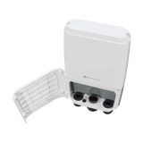 FiberBox Plus outdoor con 4 SFP+ 10G y 1 Gigabit, RouterOS/SwOS, gabinete IP66, PoE y fuente. Solución 10G para exteriores.
