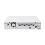 Switch/router con 4 SFP+ 10G, 5 SFP 1G y 1 Gigabit, RouterOS L5, fuente y orejas rack. Ideal para agregación mixta de fibra.