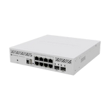 Switch/router con 8 puertos 2.5G, 2 SFP+ 10G y RouterOS L5. Solución multigigabit compacta para redes Wi-Fi 6 y uplinks 10G.