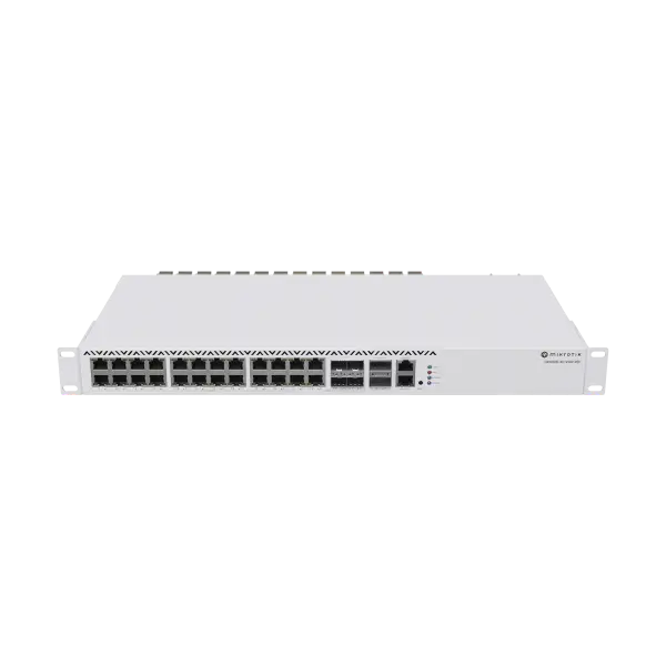 Switch rack 1U con 20 puertos 2.5G, 4 combo 10G y 2 QSFP+ 40G, RouterOS L6 y doble fuente. Core multigigabit de alta capacidad. - Gestion y Equipos (G&E)