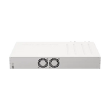 Switch de alta capacidad con 8 puertos SFP28 25G y 2 QSFP28 100G, RouterOS, doble fuente hot-swap y formato desktop para backbone.
